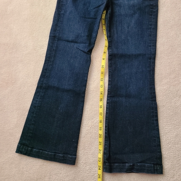 Frame Denim Le Crop Mini Boot Flare Cropped Jeans Lace Up Blue 26 - Picture 6 of 8